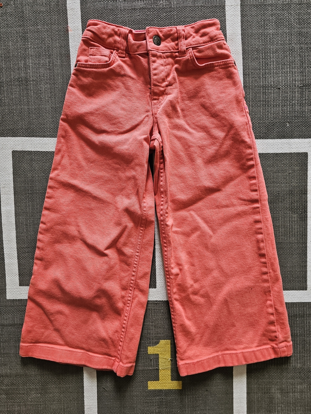 Kids Mini Boden Coral Wide Leg Jeans